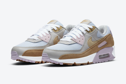 Air Max 90 With Pasel Tones and Brown Suede Mudguards 36-40-16db57e3